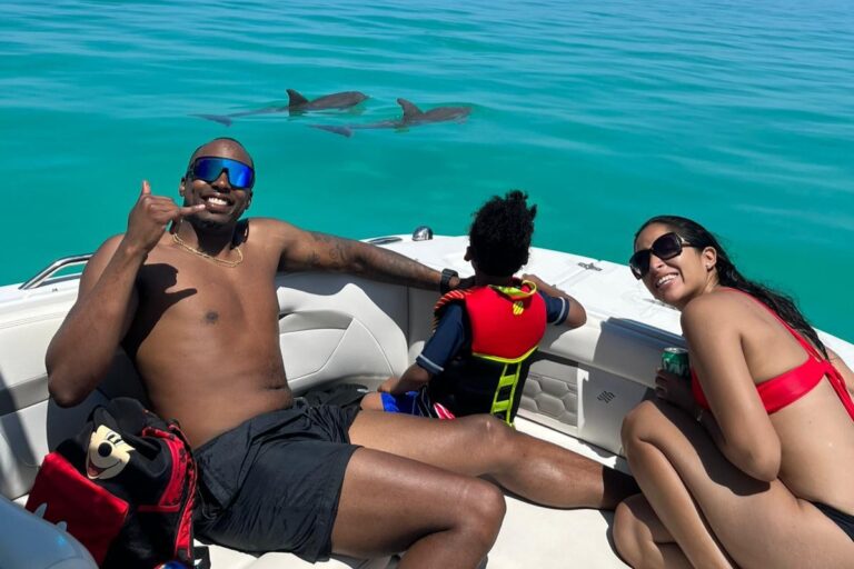 Intimate family dolphin encounter on small-group Key West dolphin tours